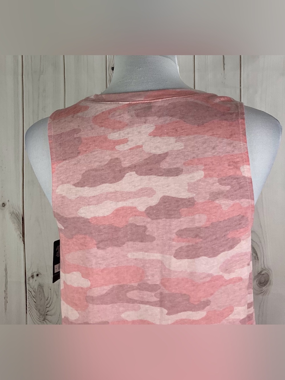 Lucky Brand Women's Pink Camo Camouflage Lightweight Sleeveless Tank Top S NWT - Picture 6 of 12